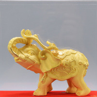 Vente en gros d'usine 1 pièce Expédition Entreprise commerciale Feng Shui Décoration de bureau Modèle Éléphant en or 24 carats