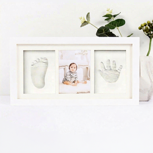 Precioso Marco para Huellas de Manos y Pies de Bebé Recién Nacido, Recuerdo Conmemorativo del Cien Días de Crecimiento - Product Image 1