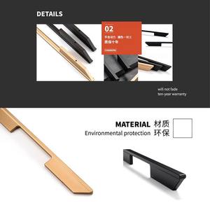 Tirador de Puerta de Armario Extraíble Moderno y Minimalista de Color Negro de Lujo con Ranura Integrada para Armario con Tirador Largo - Product Image 5