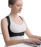 Correcteur de posture premium réglable avec fermeture auto-agrippante pour le haut du dos, prévention de la posture affaissée et soutien au bureau