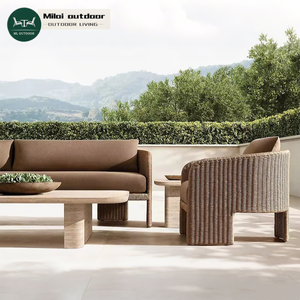 Juego de sofá de ratán moderno para jardín al aire libre, muebles de ratán PE para hoteles, balcones, villas y patios, salida de fábrica - Product Image 1