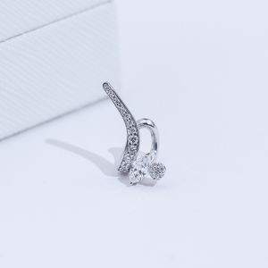 Pendientes de Diamantes con Baño de Oro Blanco S925 MSE-874 de Messi Jewelry para Mujer - Product Image 6