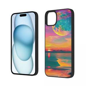 Coque de téléphone personnalisée avec paysage naturel pour iPhone 15 13 Pro Max Plus avec protection d'objectif, design vierge pour sublimation - Product Image 5