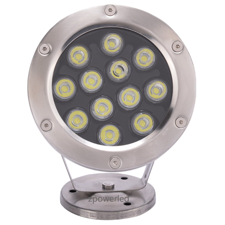 Светодиодное Подводное освещение DMX RGB из нержавеющей стали, 5 проводов, 12x3 Вт, 3 в 1, IP68
