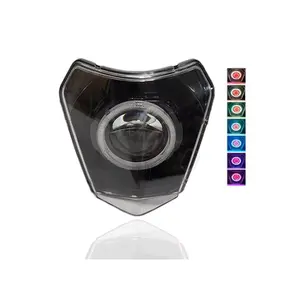 Faro RGB con Anello Luminoso e Luci Angel Eyes per Moto KTM EXC 125 250 300 350 TPI Six Days - Product Image 1