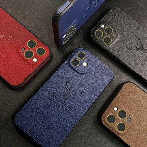 Funda Protectora de Piel de Ciervo para <span class=keywords><strong>iPhone</strong></span> 12 Pro 13 Pro Max, Híbrida de TPU y Goma Suave, en Oferta - Product Image 6