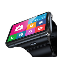 Montre connectée Android 4G UNIWA DM200 avec écran tactile carré, appels vidéo Wi-Fi, caméra, suivi du sommeil et bracelet en silicone