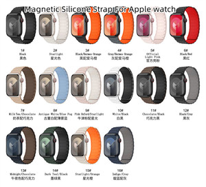 2024 Smartwatch femmes hommes Sport <span class=keywords><strong>Bracelet</strong></span> <span class=keywords><strong>Bracelet</strong></span> en silicone <span class=keywords><strong>Bracelet</strong></span> magnétique en Silicone <span class=keywords><strong>Bracelet</strong></span> de montre pour <span class=keywords><strong>Apple</strong></span> <span class=keywords><strong>Watch</strong></span> série 9 <span class=keywords><strong>8</strong></span> - Product Image 3