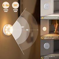Lampes de nuit LED intelligentes modernes à détecteur infrarouge, détecteur de mouvement, lampe d'escalier, fonctionne sur piles, lampes à capteur pour