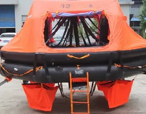 Davit Đã Ra Mắt Liferaft 25 Man Marine Inflatable Liferaft Với Giá Đỡ Bè Cứu Sinh Được EC/CCS Phê Duyệt