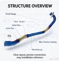 Système d'échappement complet de course modifié de qualité européenne pour moto V8, compatible JOG V8, DIO, BWS, ZX, DIO90, RR, DIO 26AA, ZX 26AA