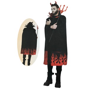 Cabo-0012 fiesta de adultos hombres mujeres diablo demonio de fuego llama quemar vampiro Cabo de Halloween - Product Image 2