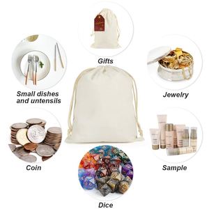 Sacs en coton robustes avec cordon de serrage pour la vente en gros, personnalisables avec logo, pour dollars, bijoux, cadeaux et emballages de fête - Product Image 5