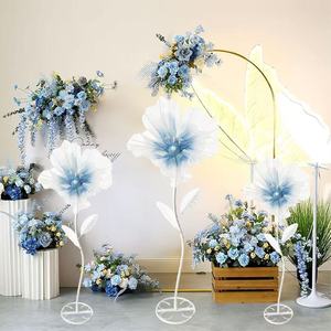 Nuovi Fiori Artificiali in Seta per Palcoscenico Nuziale e Fiori in Seta Vera su Rete per Decorazioni Matrimoniali OEM - Product Image 2