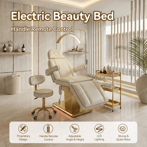 Lettino Estetico Elettrico a 3 Motori Madamcenter, Poltrona per Estetista, Sedia per Cosmetologia, Divano di Lusso per Trattamenti, Lettino per Trattamenti Viso - Product Image 3