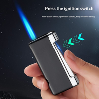 Briquet torche gonflable personnalisé en gros avec flamme à jet direct. Briquet à cigares avec gaz butane rechargeable.