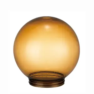 Outdoor ip44 waterproof 20 polycarbonate sphere spherical gold screw head round ball lights cover plastic globe lamp shade