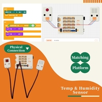 Kit de Robot Programable Scratch Python ESP32, Juguete Electrónico de Codificación por Bloques, Sensor de Temperatura y Humedad, Módulo de Seguimiento IR