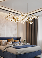 Lustre moderne en forme de grappe, lampe suspendue décorative pour salle de banquet, villa, hall d'hôtel, lustre en verre LED moderne, éclairage décoratif artistique