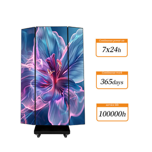 หน้าจอ LED ดิจิตอลแบบพับได้ 3 ด้าน P1.86 COB ขนาด 1920x1280 มม. สำหรับแสดงภาพเคลื่อนไหว 3 ด้าน แบบตั้งพื้น สำหรับโฆษณาในร่ม - Product Image 4