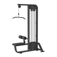 Machine de musculation professionnelle en acier pour salle de sport intérieure, avec fonction de tirage vertical, durable, réglable et dotée de dispositifs de sécurité, pour l'entraînement du dos, des pectoraux et des bras.