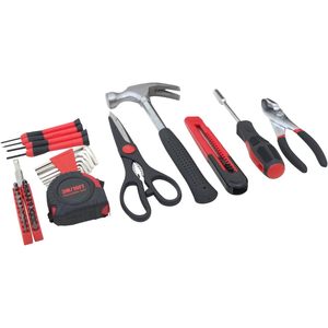 Set di riparazione domestica essenziale da 39 pezzi per la casa per studenti universitari, cassetta degli attrezzi in plastica per uso elettrico - Product Image 1