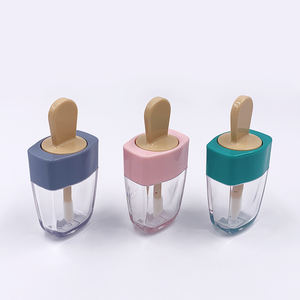 Envases de Brillo Labial en Forma de Helado Rosa, Verde y Azul, Recargables, Transparentes, para Cosméticos - Product Image 1