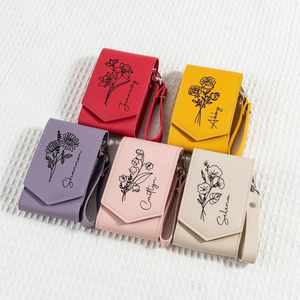 Pochette à rouge à lèvres en cuir personnalisée avec miroir intégré, étui à gloss personnalisé, mini organiseur de maquillage de voyage - Product Image 4
