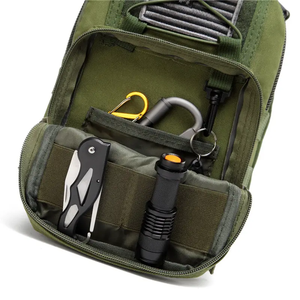 กระเป๋าสะพายข้างแบบยุทธวิธี600D ไนลอน + ระบบปลดเร็วกระเป๋าคาดอกสำหรับตั้งแคมป์กลางแจ้งและเดินป่า - Product Image 6