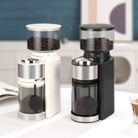 Machine à café électrique portable et réglable pour expresso italien et cafetière à piston en acier inoxydable avec moulin à grains intégré