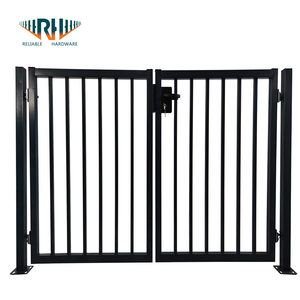 Trang chủ An ninh trang trại đường lái xe dễ dàng lắp ráp thối bằng chứng sơn tĩnh điện hiện đại 3D uốn sắt tùy chỉnh cổng xoay đôi - Product Image 1