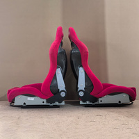 Sièges Baquets de Course Lowmax Universels Inclinables en Tissu Ajustables Fabriqués en Fibre de Verre et Fibre de Carbone pour Voiture de Course Drift