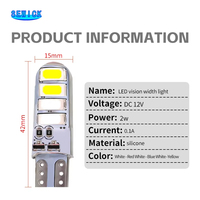 LED T10 8SMD 5630 Zweifarbige Blitzlampe W5W Auto-Stroboskop-Begrenzungsleuchte Seitenleuchte Türbeleuchtung