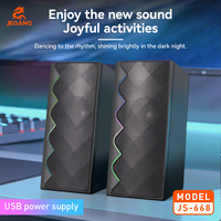 RGB Oyun Bilgisayarı Hoparlörleri USB Güçlü Plastik Masaüstü Stereo Hi-Fi Surround Ses LED Işıklı Tak ve Çalıştır PC/Laptop 5-10W