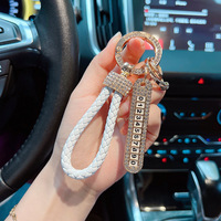Porte-clés décapsuleur 3D en cristal anti-perte, kit pendentif portable avec plaque de numéro de téléphone, accessoires cadeau