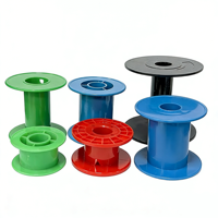 Bobine de câble vide en plastique PP coloré, réutilisable, pour usage domestique, bobine de fil, enrouleur de fil à coudre, cordon, ligne de pêche