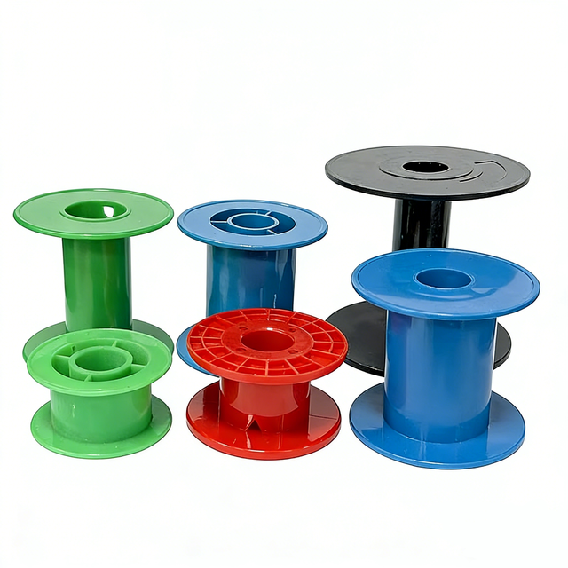 Colorful PP Plastic Empty Cable Reel Spool Reusable Household Yarn Bobbin Winding Sewing Thread Cord String Fishing Line