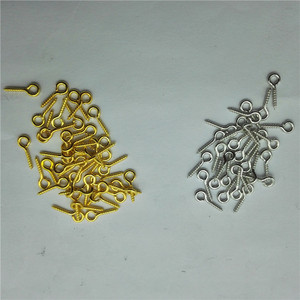 Jewelry Eye Screws Gold And Silver Iron Plated For Necklace Making Ring Shape Jewelry Buckle Components - Product Image 2
