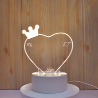 Lampe de chambre à coucher pour fille, cadeau créatif, mignon, lumière douce, lampe de bureau 3D, tableau de messages, veilleuse avec stylo