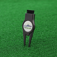Ouvre-bouteille multifonction en alliage de zinc de haute qualité et durable, brosse de nettoyage, outil de réparation de divots de golf, marqueur de balle personnalisé en usine