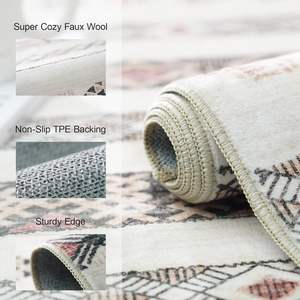 Alfombras de área marroquí minimalistas modernas, stock personalizado, antideslizante, pila baja, 4m de ancho, 10mm, resistente a las manchas, diseño geométrico contemporáneo - Product Image 5