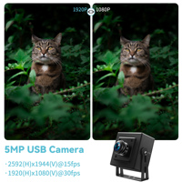 ELP 5MP HD Webcam Cámara USB 180 Grados Gran Angular Driver Free Plug & Play PC Cámara para Windows, Linux, Mac OS.
