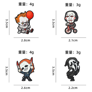 4 Nouveaux Designs de Haute Qualité, Badges Métalliques pour Sac à Dos, Motif Visage de Fantôme Sombre, Drôle et Effrayant, Thème Halloween - Product Image 2