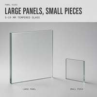Panneaux en verre trempé transparent sur mesure 5-19 mm pour portes, fenêtres et cloisons de bureau