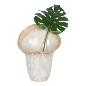 Vaso in ceramica scultoreo a forma di campana con texture scanalata per l'arredamento del soggiorno e l'esposizione domestica - Product Image 2
