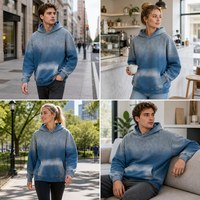 Sweat à capuche oversize vintage délavé effet soleil, épais, vierge, personnalisable par broderie et impression numérique, style streetwear unisexe décontracté