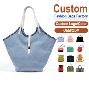 Bolso de Hombro de Mezclilla - Líneas Naturales Fluidas, Silueta Espaciosa y Casual Estilo Resort, Perfecto para Uso Diario y Viajes - Product Image 1