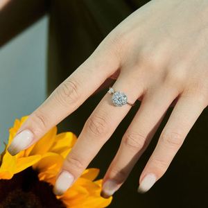 Anillos Antiestrés Dylam Fashion de Plata de Ley con Baño de Rodio y Oro de 18K, con Circonita Cúbica 5A de 0.5ct, Giratorios, para Uso Diario, para Mujer - Product Image 4