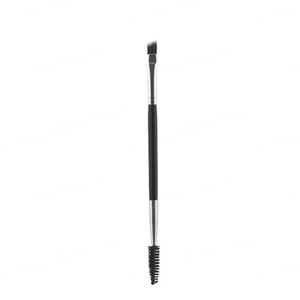 Pinceau à sourcils double embout biseauté en poils synthétiques avec manche en bois, brosse à mascara et peigne à sourcils, outil de maquillage, ensemble de pinceaux à sourcils biseautés - Product Image 3