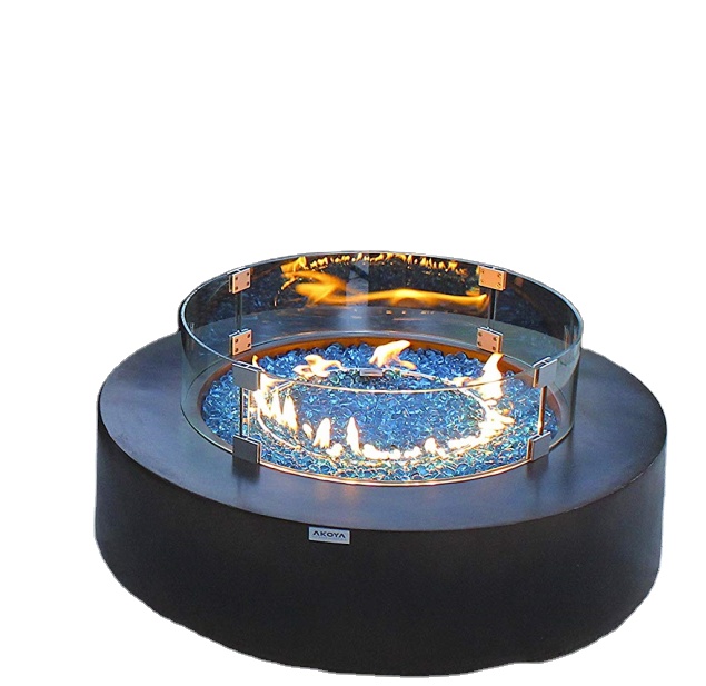 Outdoor gas fireplace heating stove natural gas